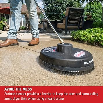 80165 Scrubber 15 Steel Pressure Washer Surface Cleaner for Cold Water Machines + Simpson Cleaning Multipurpose Cleaner for Pressure Washers, 1 Gallon