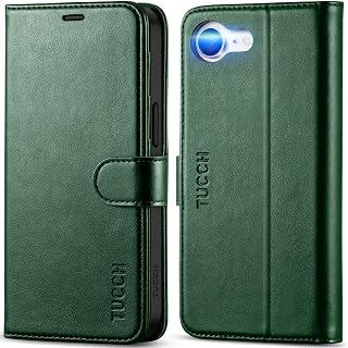 TUCCH Wallet Case for iPhone 17e & 16e (6.1"), 4 Card Slots, Evergreen