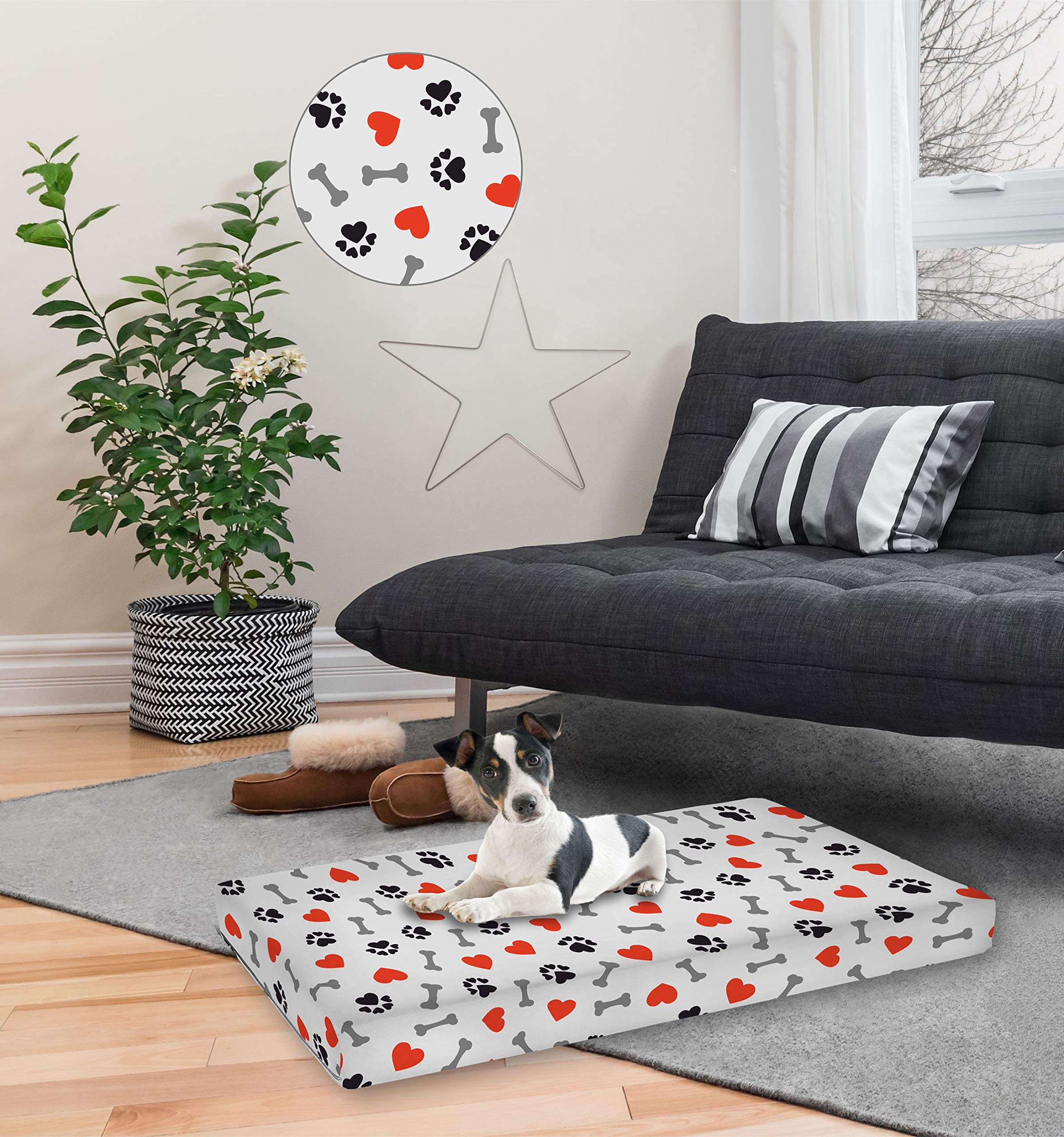 Sogni e capricci Fantasy Colchòn Suave para Perros y Gatos, Dogs World Panna, 60X50CM