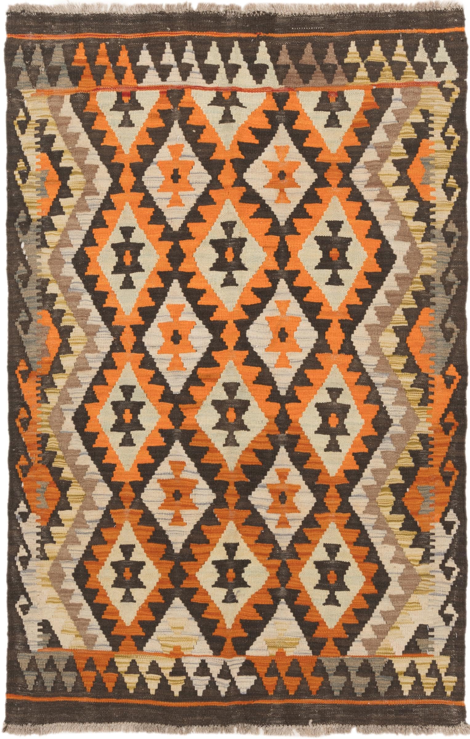 Tapis Kilim Afghan 104x163 cm l'authenticité d'un tissage main