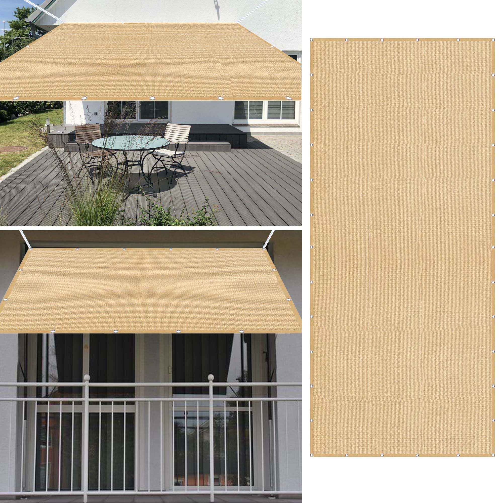 Voile d'ombrage anti-UV 98% de 170 x 550 cm contre la chaleur