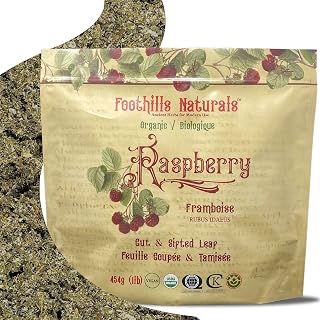 Foothills Naturals Raspberry Leaf Tea Organic - 300+ Servings (454g Loose Leaf Tea)