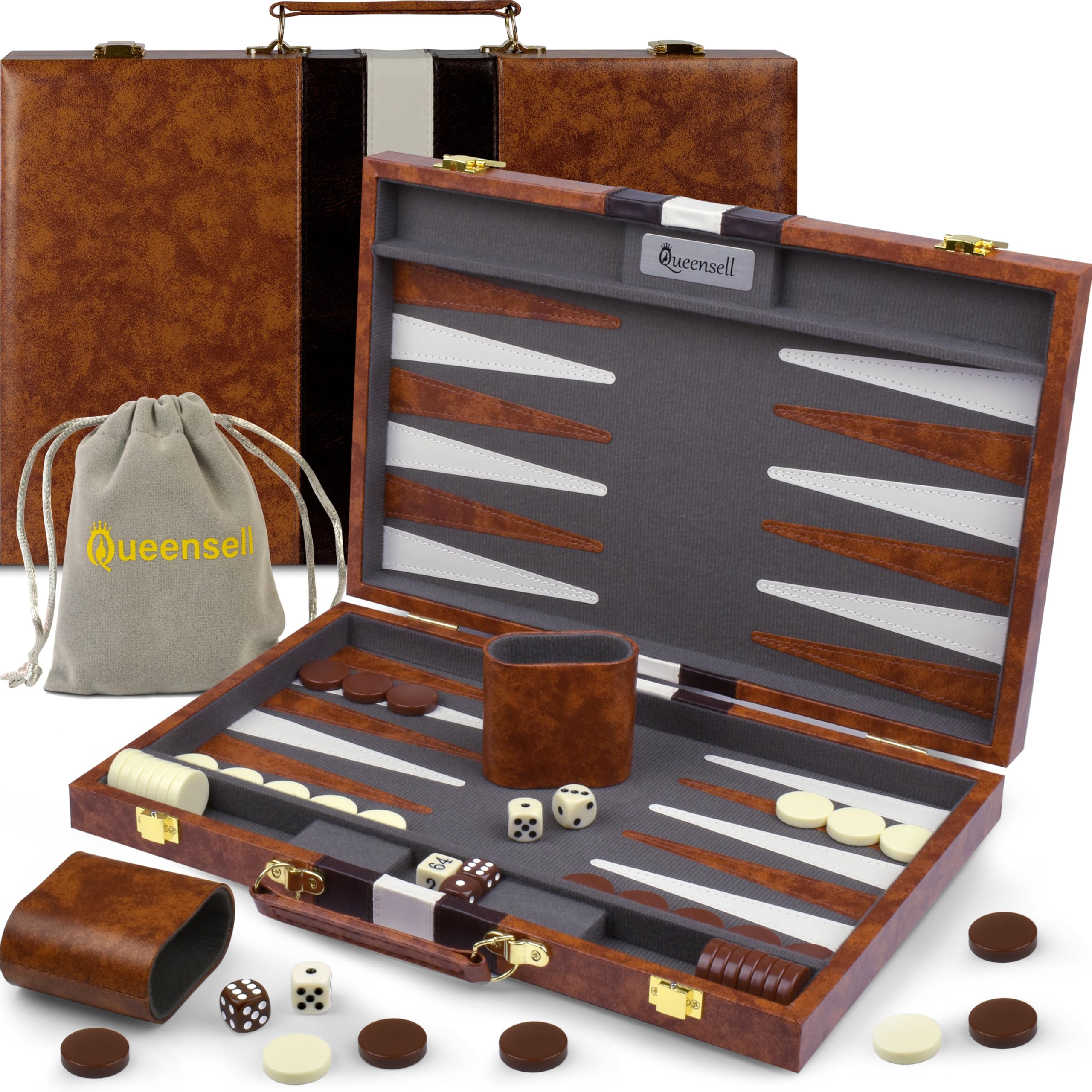 Backgammon Sets for Adults Leather - Backgammon Board Games for