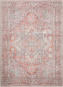 Kaleen Vera Collection 26" x 9 Transitional Oriental Runner,Coral