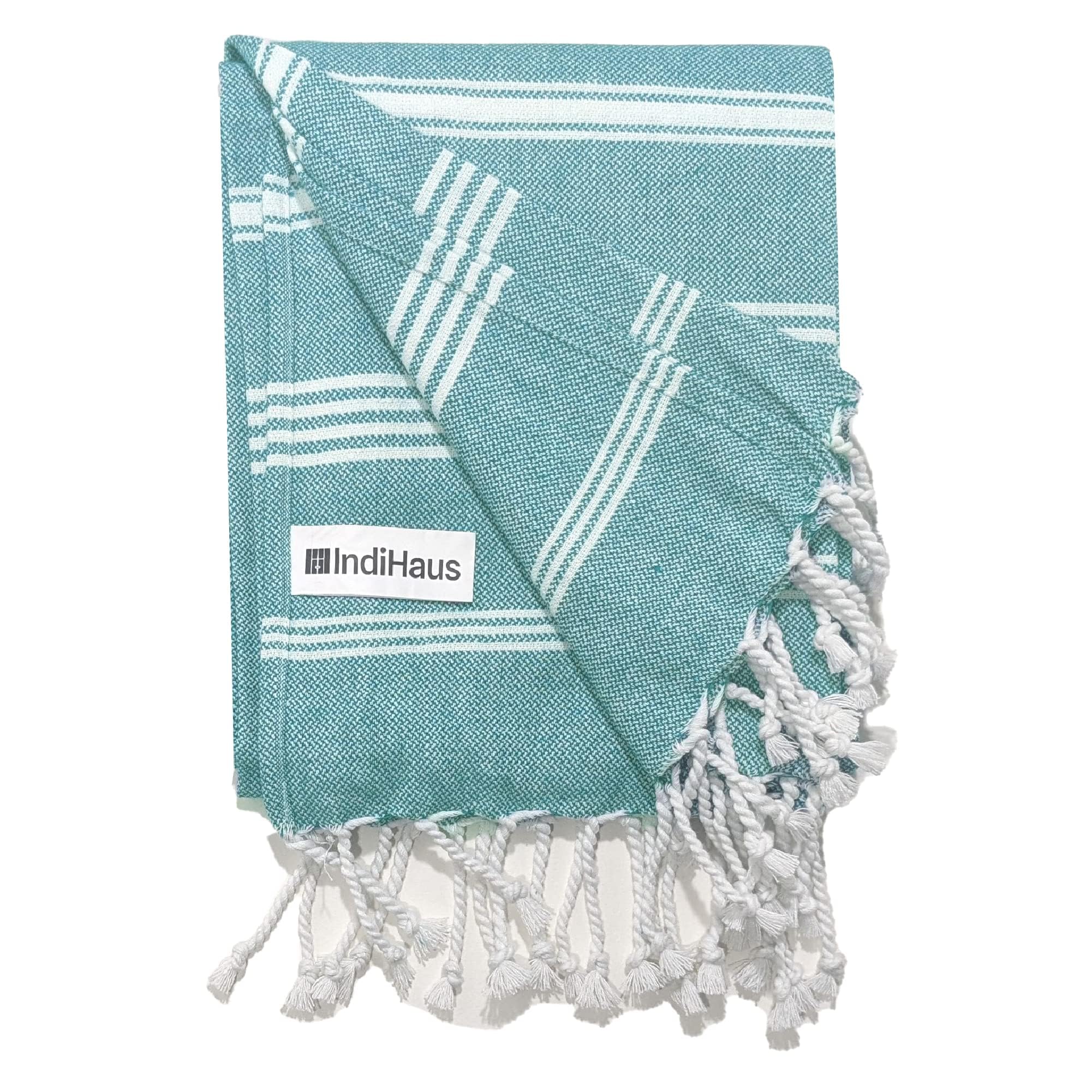 Premium Large Cotton 250 Tc Towels For Bath (150Cm X 85Cm)| Soft, Absorbent And Comfortable Towels For Bath Large Size | Quick Dry Gym, Travel & Bath Towel [Ocean Teal, Set Of 1]
