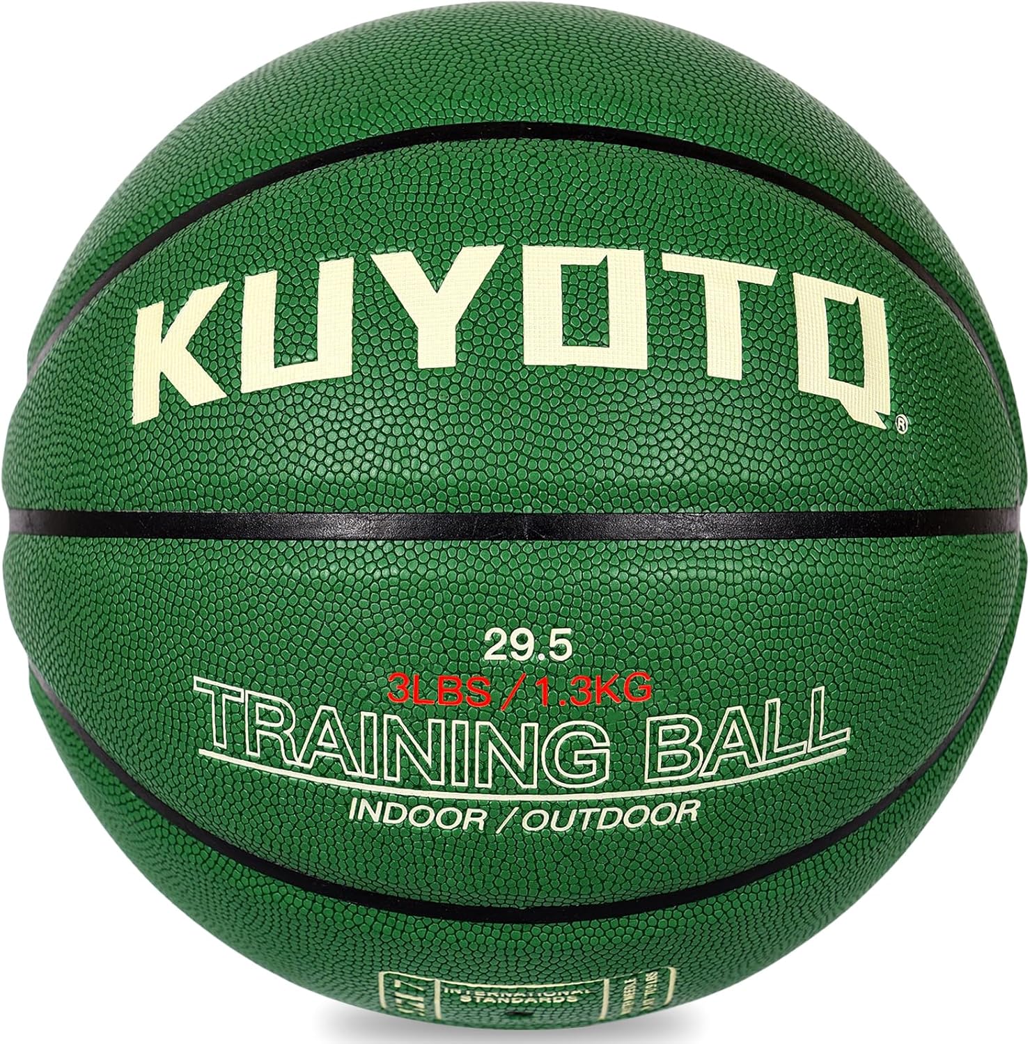 KUYOTQ 3lbs/2.2lbs Weighted Heavy Basketball 29.5/28.5" Training Size 7/6 Outdoor Basketball Equipment for Improving Ball Handling Dribbling Passing and Rebounding Skill(deflated)