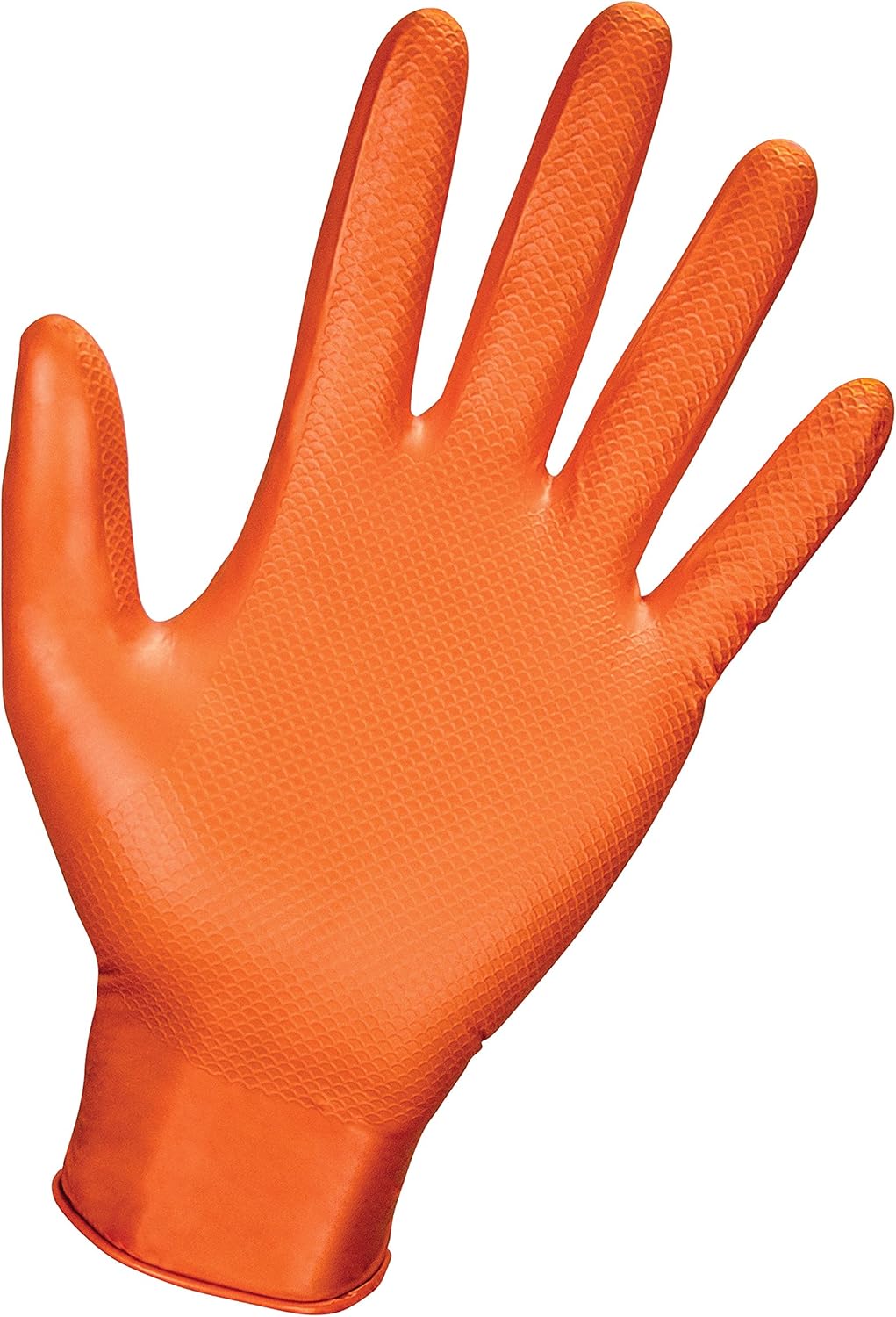 SAS Safety 66573 AstroGrip Powder‐Free 7 Mil Nitrile Gloves, Large, Orange Health