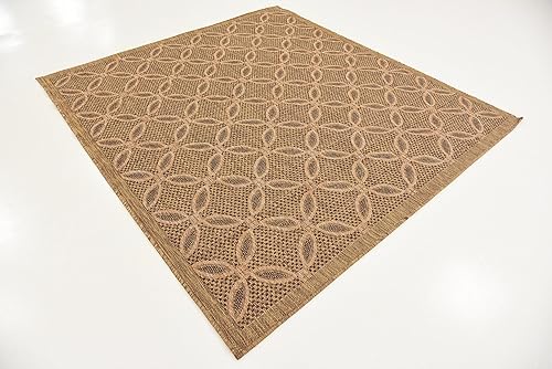 Miniatura 4 de Unique Loom Alfombra Colección enrejado Marroquí Celosía Transicional Interior y Exterior, Polipropileno