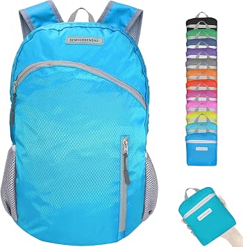 35L Foldable Waterproof Backpack For Outdoor Sports Travel Inside Wet Clothes Compartment Packable For Multiple