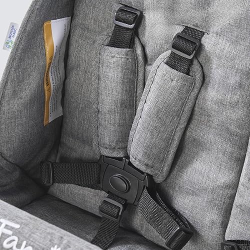 Miniatura 5 de Familidoo H4E - Cochecito cuádruple para niños, cochecito de bebé de 4 plazas con arnés de seguridad de 5 puntos, ligero y plegable con todos los