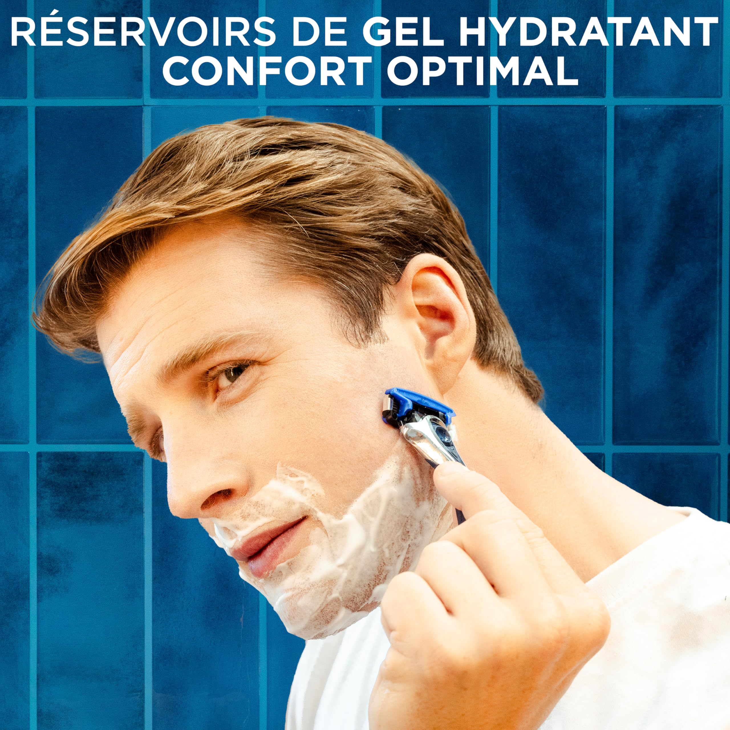 Wilkinson Sword Hydro 5 - Rasoir pour Homme - idéal pour les trousses de toilette des hommes - parfait pour le rasage quotidien - 1 manche de rasoir réutilisable + 13 lames de rechanges