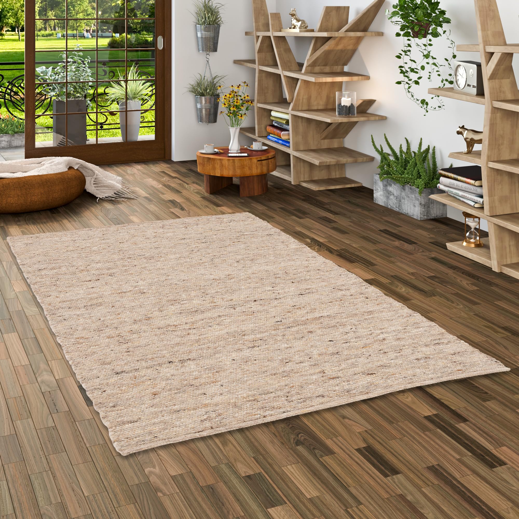 Pergamon Alaska - Tapis en Laine Naturelle - Moucheté Naturel - 9 Tailles