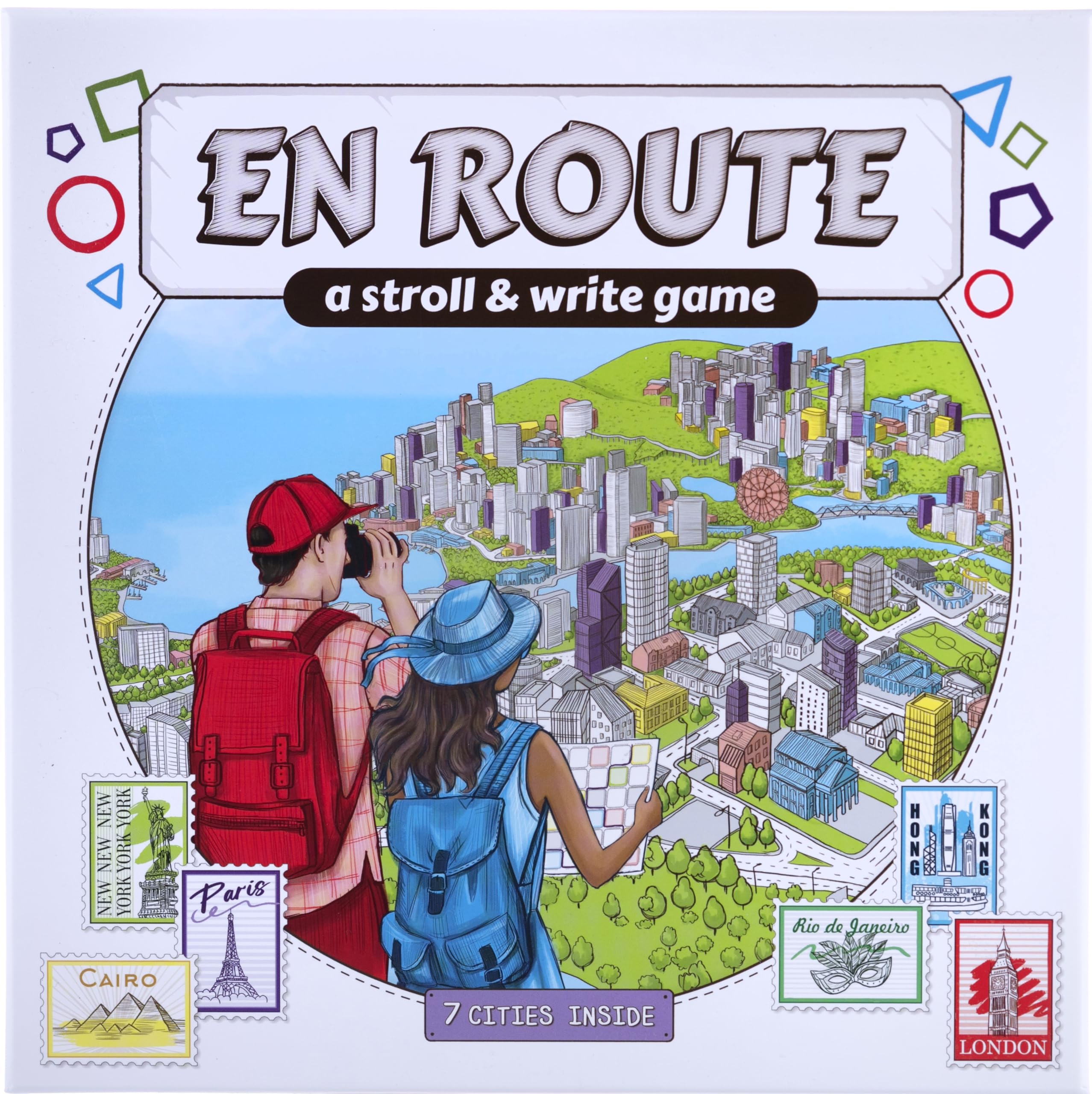 CrowD Games En Route - A Stroll&Write Game | 1-4 Players | Ages 14 and up | Flip and Write | Tourism | Route Building | Average Playtime 30 min