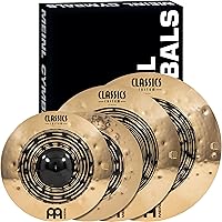 Vista 15 de Conjunto de platillos en caja con hihats de 15", choque de 20", choque-paseo de 22" más un choque de basura de 18" gratis – Classics Custom Dark