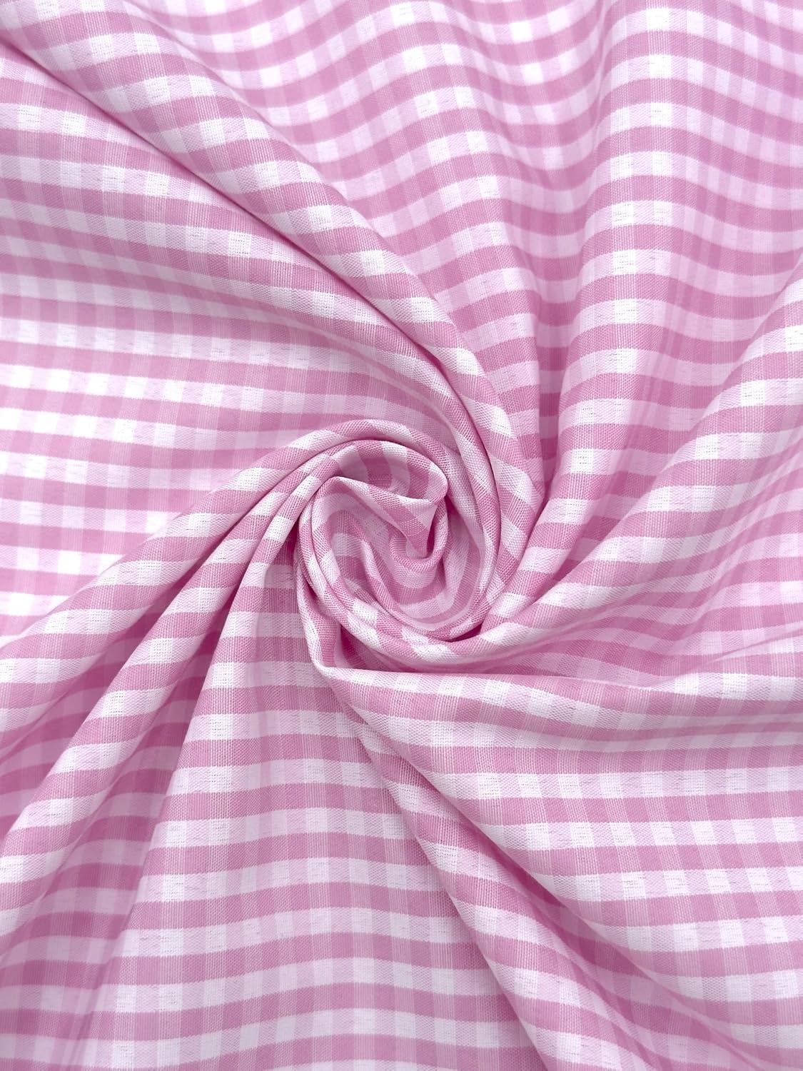 EOVEA - Poly Cotton Gingham Checkered Fabric, 60" Wide, 1/8" Plaid Gingham, Lightweight Breathable Fabric for Apparel, Tablecloth, Home Decor, Craft & DIY Sewing (Red, 1 Yard)