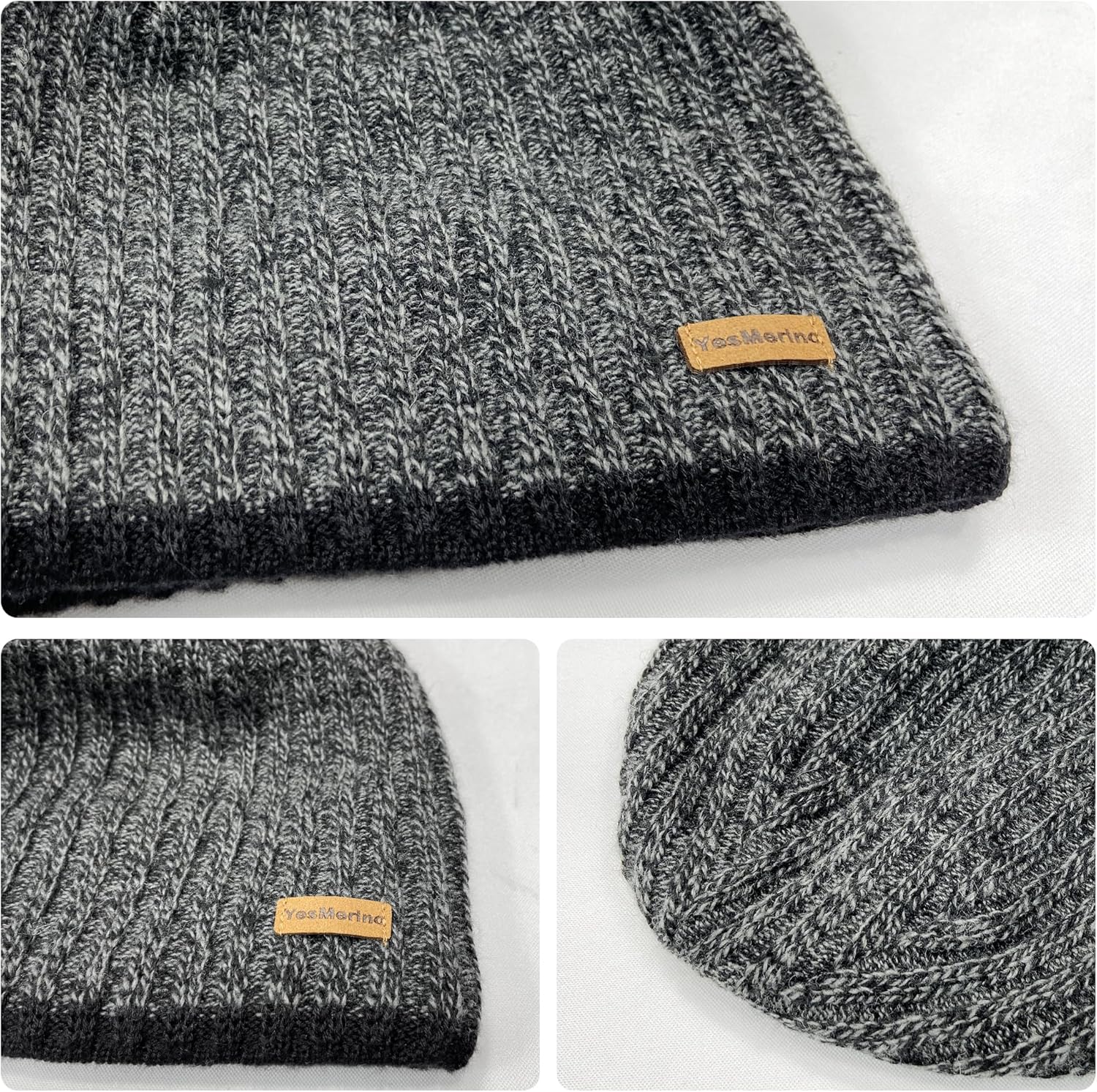 Winter Wool Blend Beanie with 3-Inch Fleece-Lined Hem – Soft Warm Lightweight Unisex Hat for Men & Women - Image 3