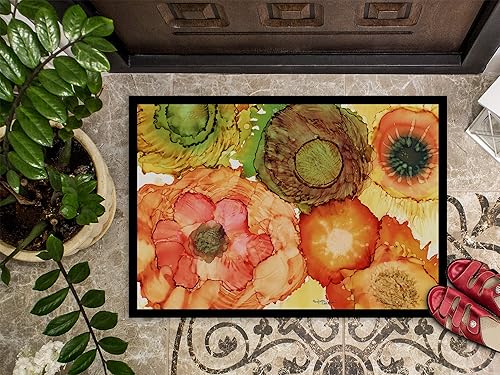 Miniatura 3 de Caroline's Treasures 8970MAT - Tapete de bienvenida abstracto con flores y flores, para interiores o exteriores, tapete de bienvenida de 18 x 27