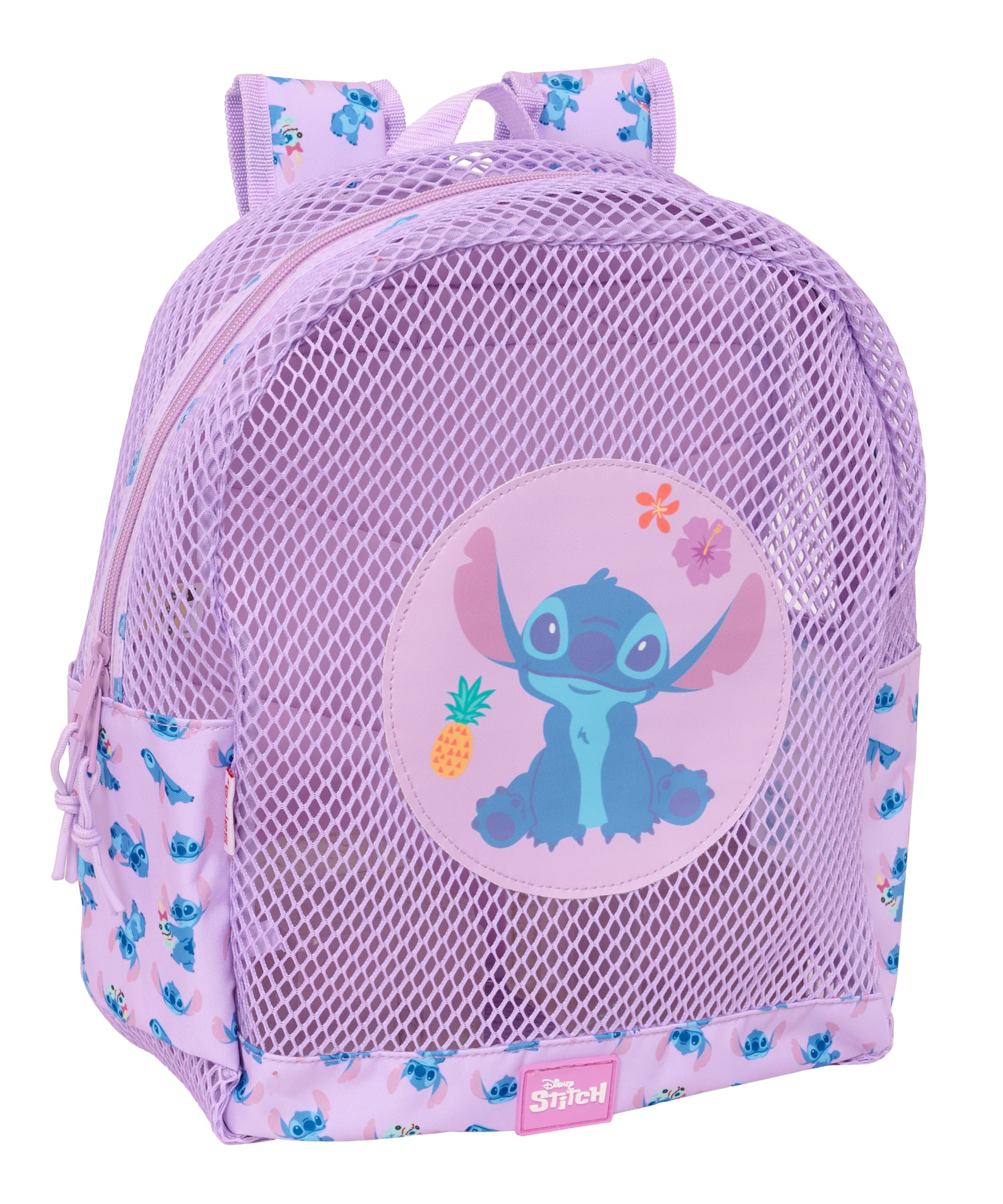 STITCH - Mochila Infantil de Playa, Anti Arena, con Asas, Fácil Limpieza, Ideal para Niños de Diferentes Edades, Cómoda y Versátil, 32x12x38 cm