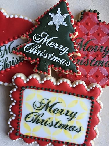 Miniatura 3 de Plantilla de galletas y manualidades de Feliz Navidad de Designer Stencils