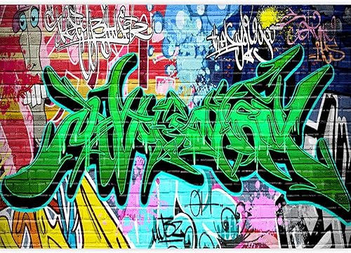 Miniatura 2 de wall26 Adhesivo mural removible verde neón elegante hip hop pintura en aerosol graffiti y arte callejero paisaje urbano arte digital realismo urbano