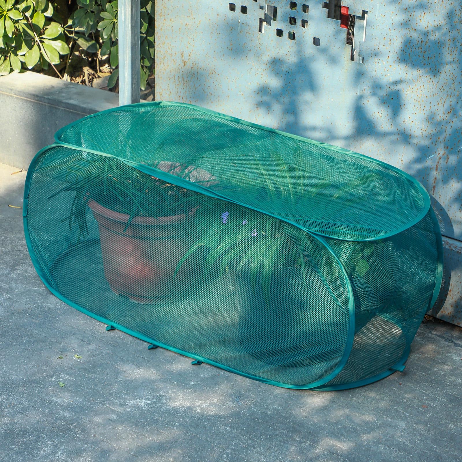 Threehoney Pop-Up-Netz-Pflanzenschutz, mit Bodennägeln für den Garten, Netzschutz zum Schutz von Gemüse, Obst, Sämlingen, Blumen vor Tieren, 88,9 x 35,6 x 40,6 cm, 6 Stück