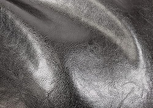 Miniatura 5 de VViViD Bycast65 - Tela de vinilo marino de piel sintética de grano superior negro brillante (10 pies x 54 pulgadas)