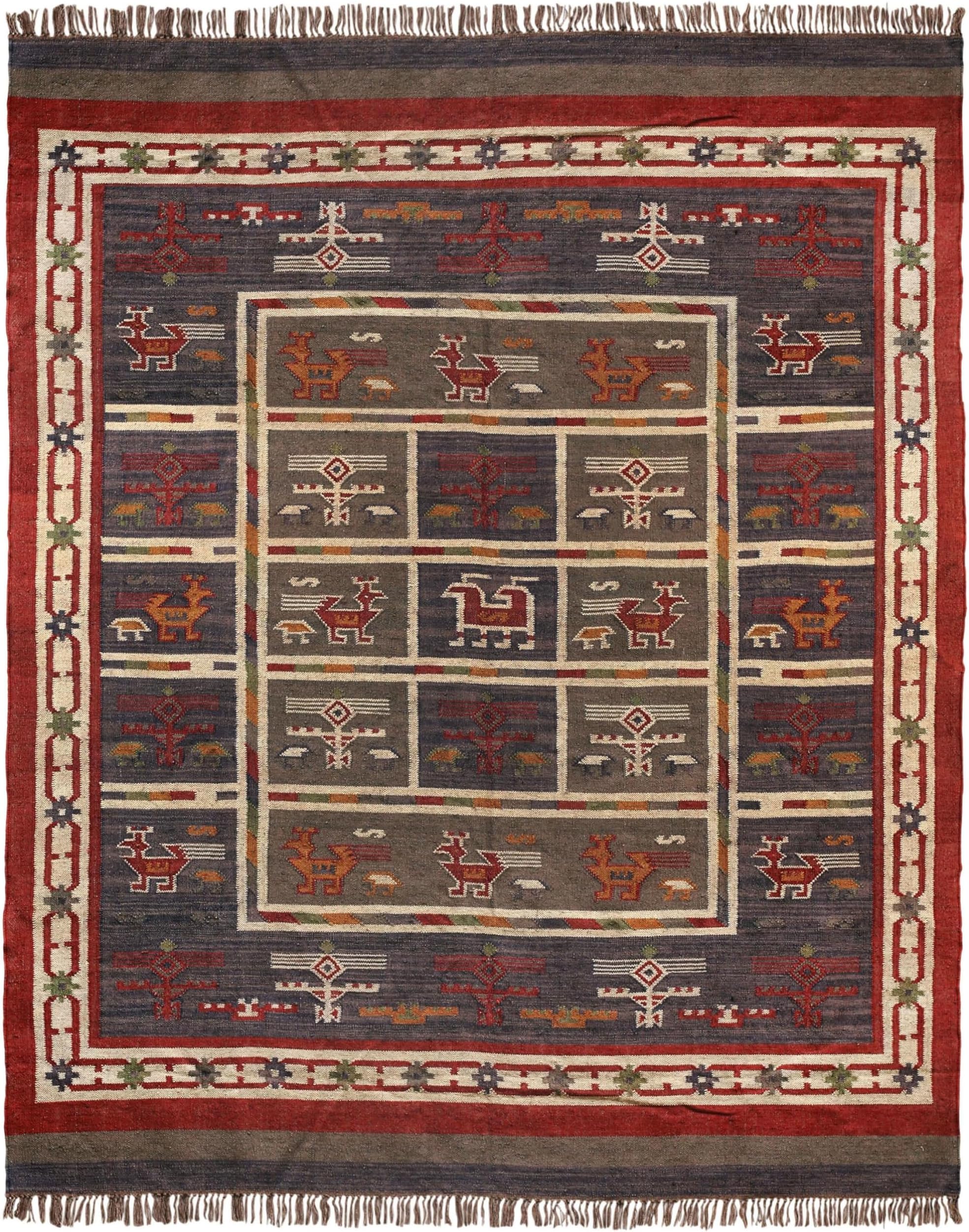 Tribal Rug, 3-Feet by 5-Feet, Blue