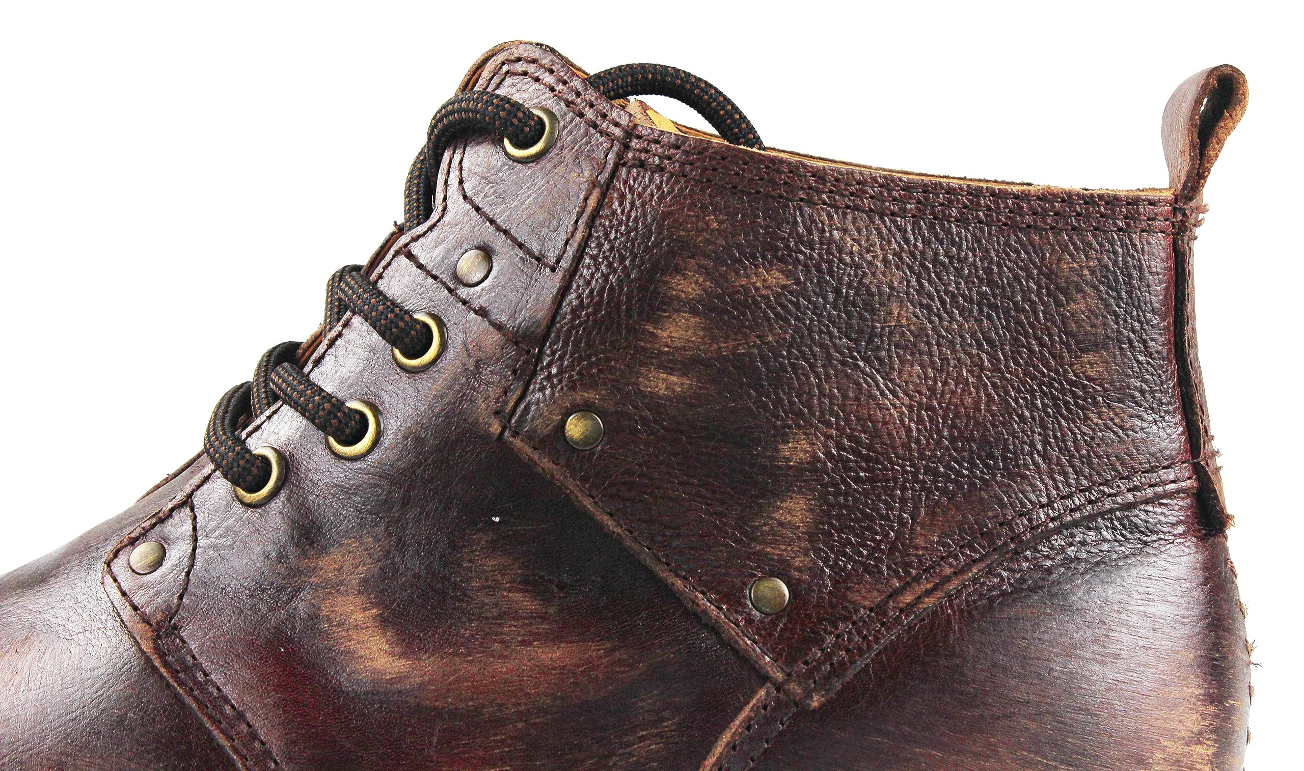 Retro Chukka buty dla mężczyzn, sznurowane, motocyklowe, casualowe, skórzane, vintage, botki dla mężczyzn, modne CD-6015-2-Retro, brązowe-R, Br?zowy (Retro Brown), 45 EU szeroki