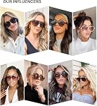 SOJOS Classic Polarized Aviator Sunglasses for Women Men, Retro Trendy Aviators Shades SJ2201
