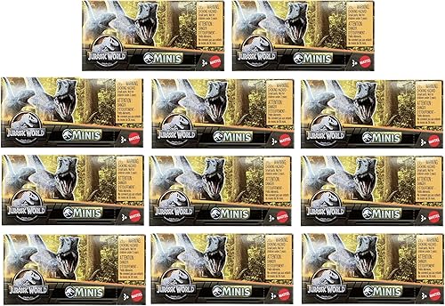 Jurassic World Minis Dinosaurs GWP38-956D - Juego completo de 11 paquetes sorpresa de dinosaurios