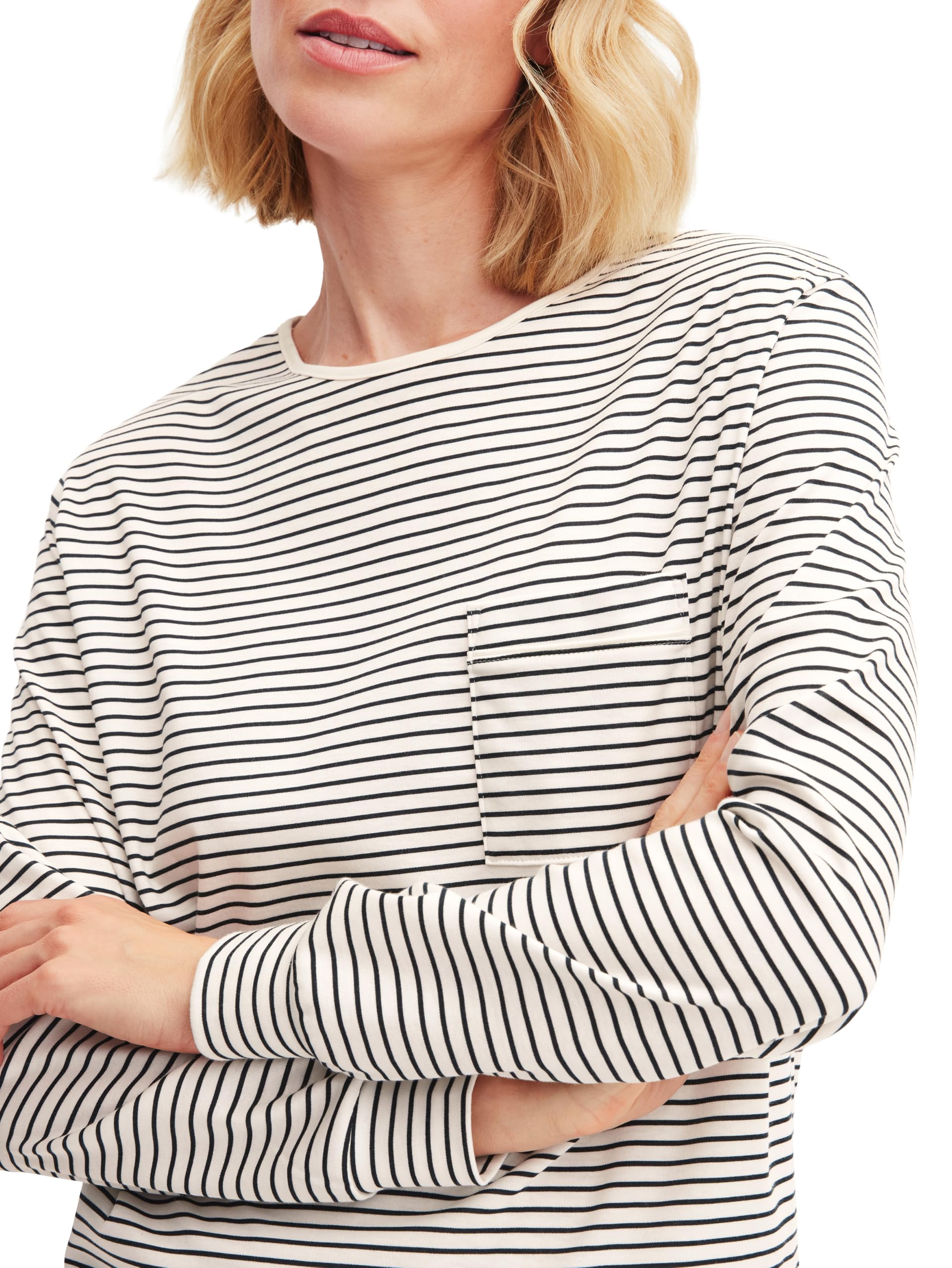 CALIDA Sweet Dreams Bündchen-Pyjama Damen | Schlafanzug aus 100% Baumwolle, Hose mit stoffbezogenem Gummibund