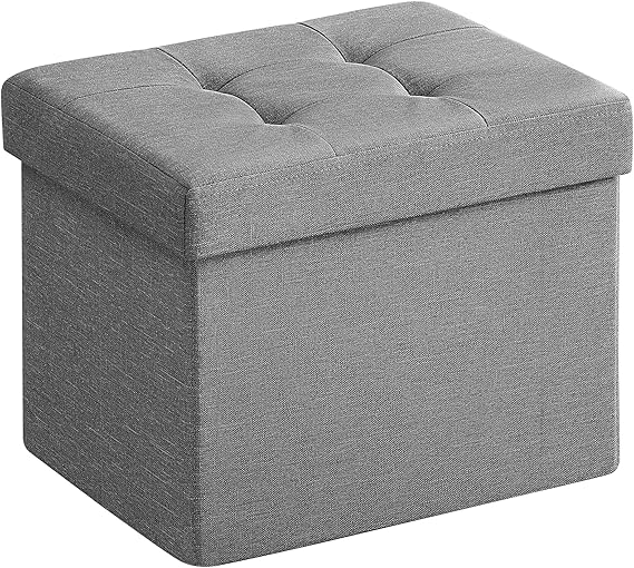 SONGMICS Folding Storage Ottoman, Storage Bench, Cube