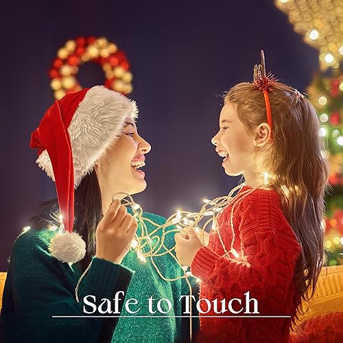 Miniatura 7 de Luces de Navidad de 800 LED de 264 pies con 8 modos de control remoto para interiores, luces blancas cálidas para árbol de Navidad impermeables al