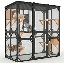 GarveeLife 70in Extra Large Walk-in Catio with Window Access Outdoor