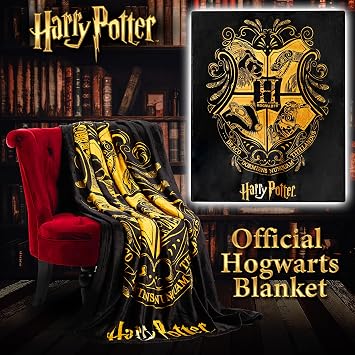 Harry Potter Fleece Throw Blanket Soft Cozy Bed Blanket Hogwarts Bedroom Decor Plush Comforter 59 x 51 for Bedroom Travel Gifts for Kids