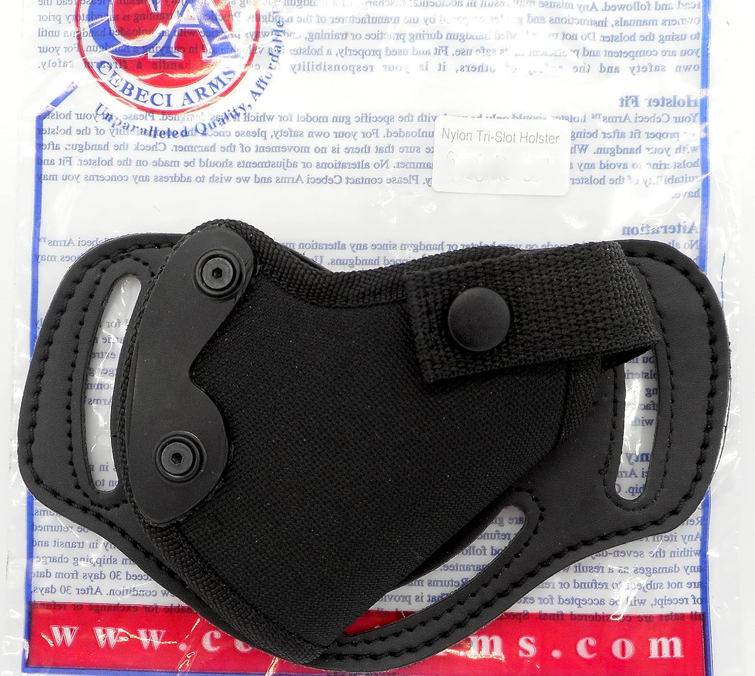 Right Hand Side or Small of Back (SOB) Belt Holster for Bond ARMS Old Glory Over/Under Derringer 45/410, 3.5" to 6" Barrel