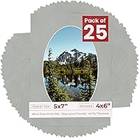 Vista 126 de Tapete de 5 x 7 para fotos de 4 x 6 pulgadas, con apertura de tablero ovalado verde Honeydew precortado, sin ácidos, mate para proteger tus