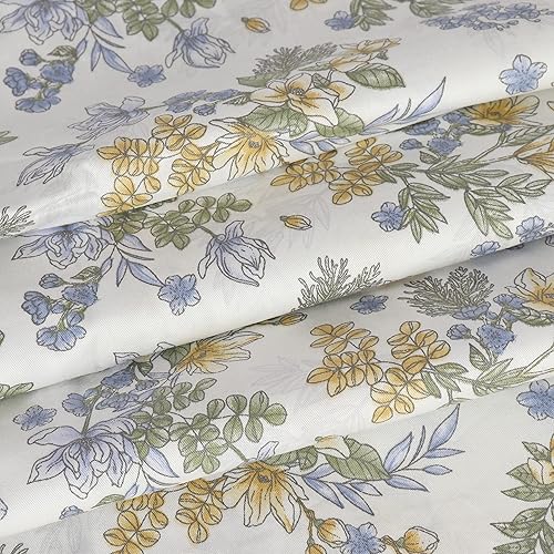 Miniatura 5 de Funda de almohada 100% algodón para cabello y piel, tamaño Queen, fundas de almohada ultra suaves con estampado floral con cierre de sobre