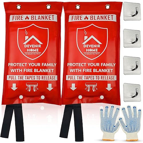 Extra Large Fire Blanket - 48”x 48” Pack of 2