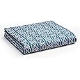 YnM Weighted Blanket,Heavy 100% Oeko-Tex Certified Cotton Material with Premium Glass Beads (Blue White, 48''x72'' 15lbs), Suit for One Person(~140lb) Use on Twin/Full Bed