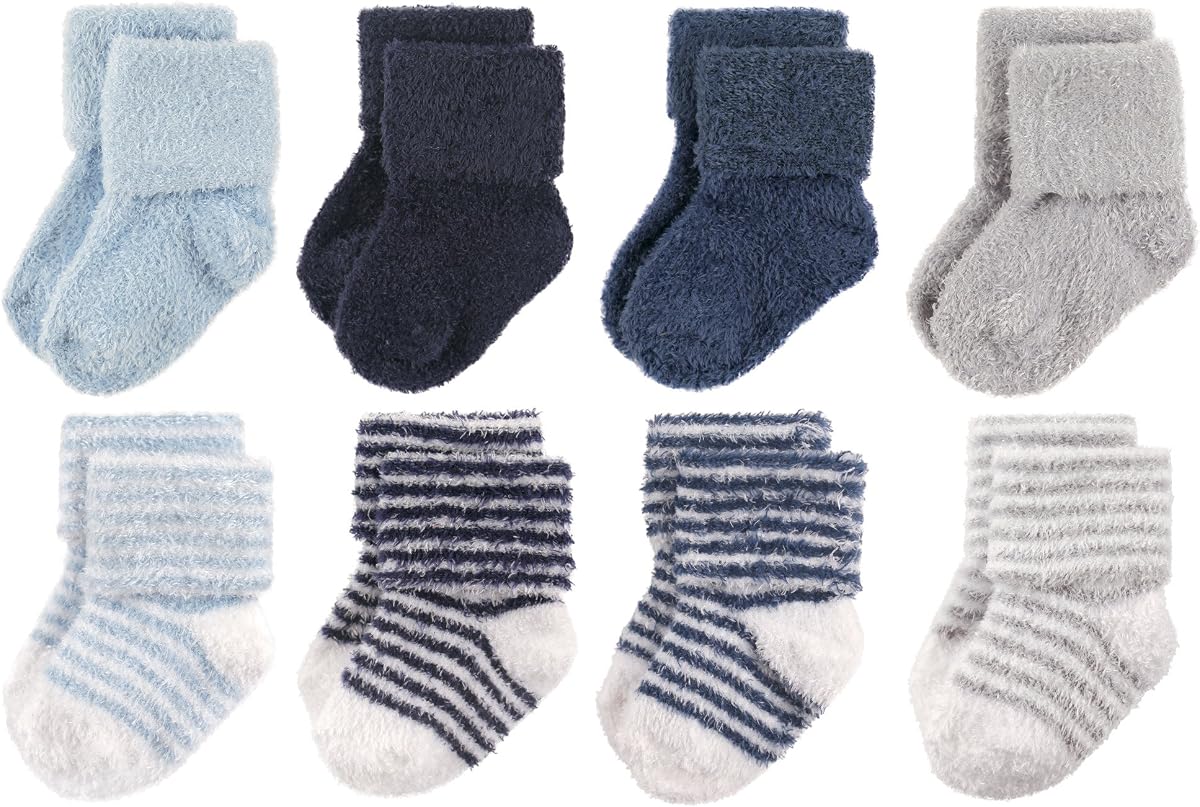 Bebé - Pack de 8 calcetines de rizo y recién nacido ricos en algodón