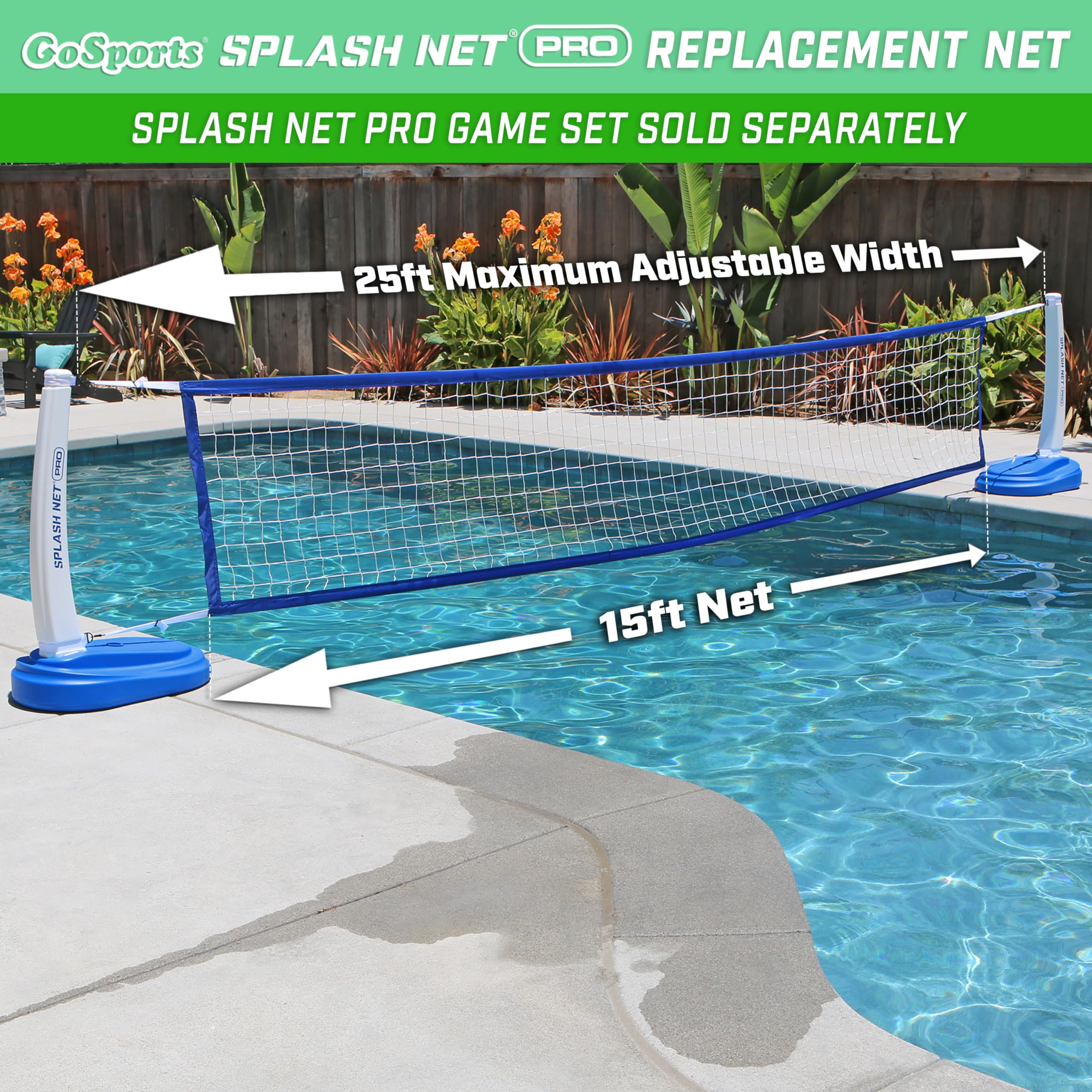 GoSports Ersatz-Pool-Volleyballnetz, Splashnet PRO oder MAX Games