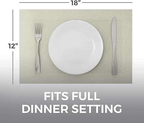 Miniatura 6 de Home Genie Manteles individuales resistentes al calor, tapetes para mesa de comedor, protegen superficies, manteles individuales tejidos para la