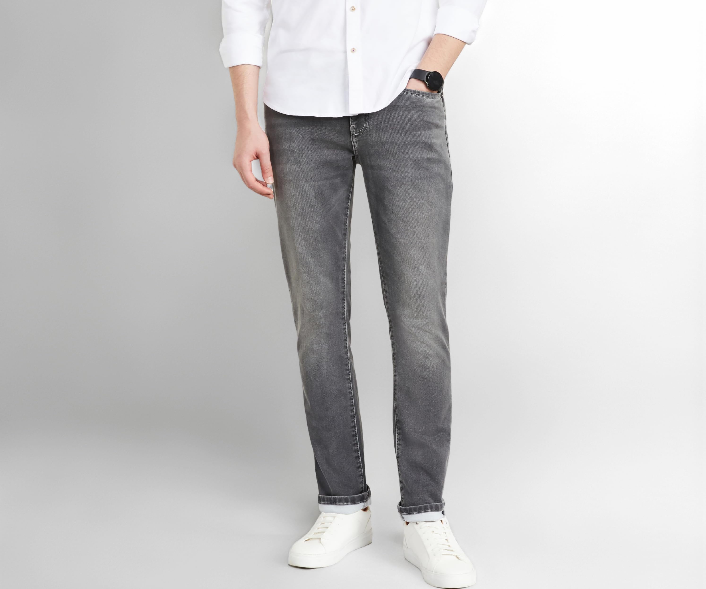 Symbol Premium Men's Slim Fit Stretchable Jeans | Casual Denim | Cotton Stretch | Fashion Shades of Black & Blue (Available in Plus Sizes)