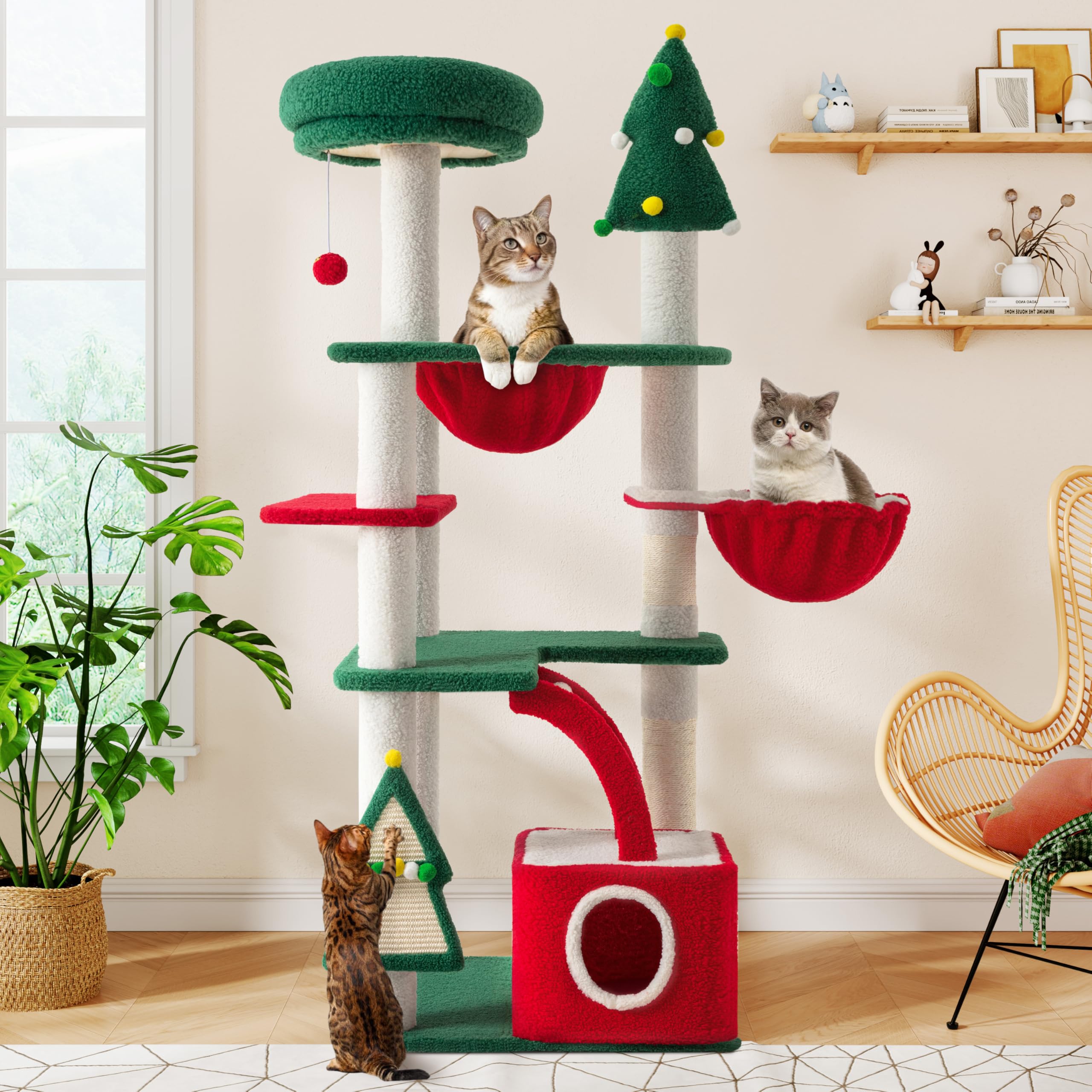 SHA CERLIN 67 inch Tall Cat Tree