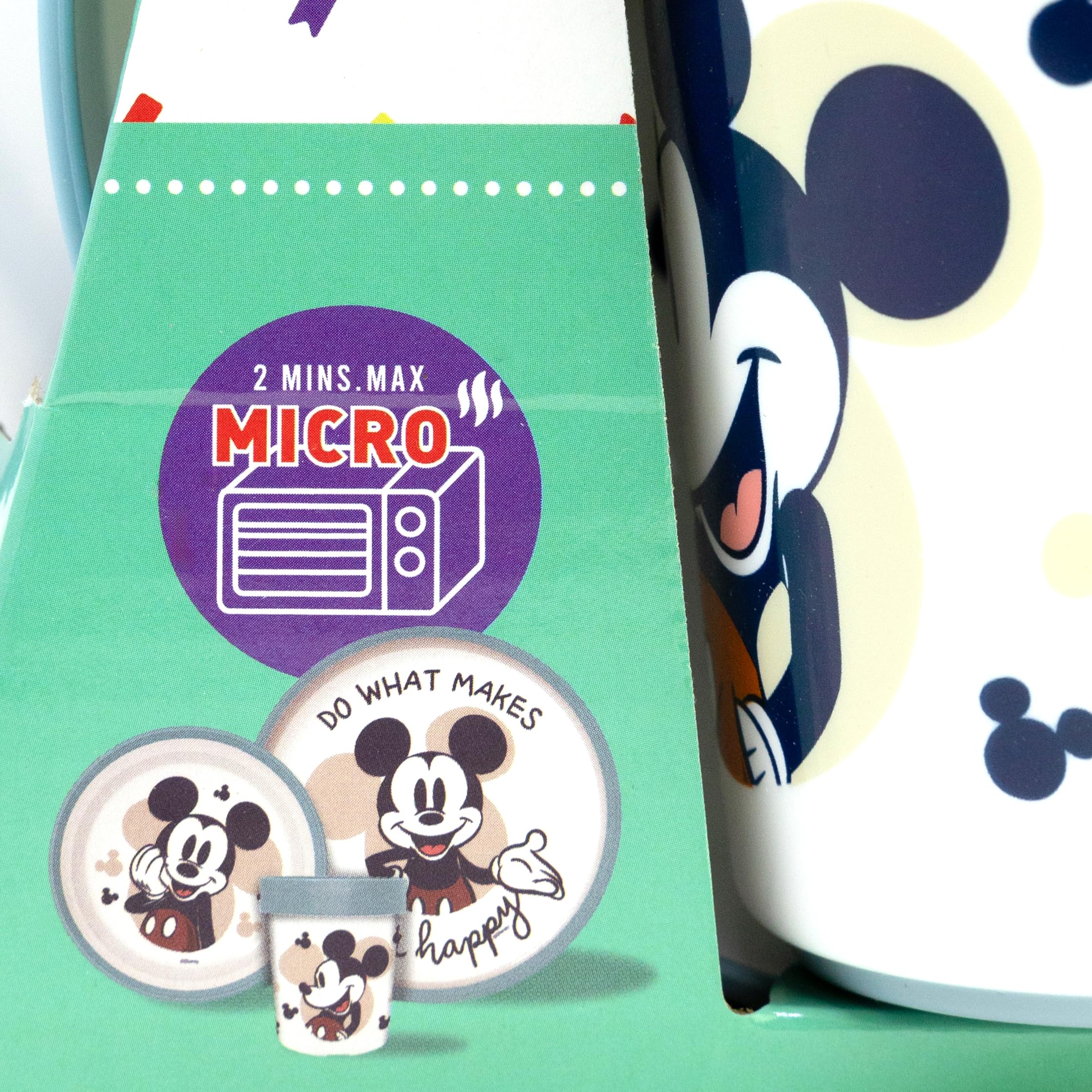 STOR Vaisselle Bébé Antidérapante Mickey Mouse - Set 3 Pièces Assiette Bol Gobelet 260ml - Plastique sans BPA Micro-ondes - Disney Baby