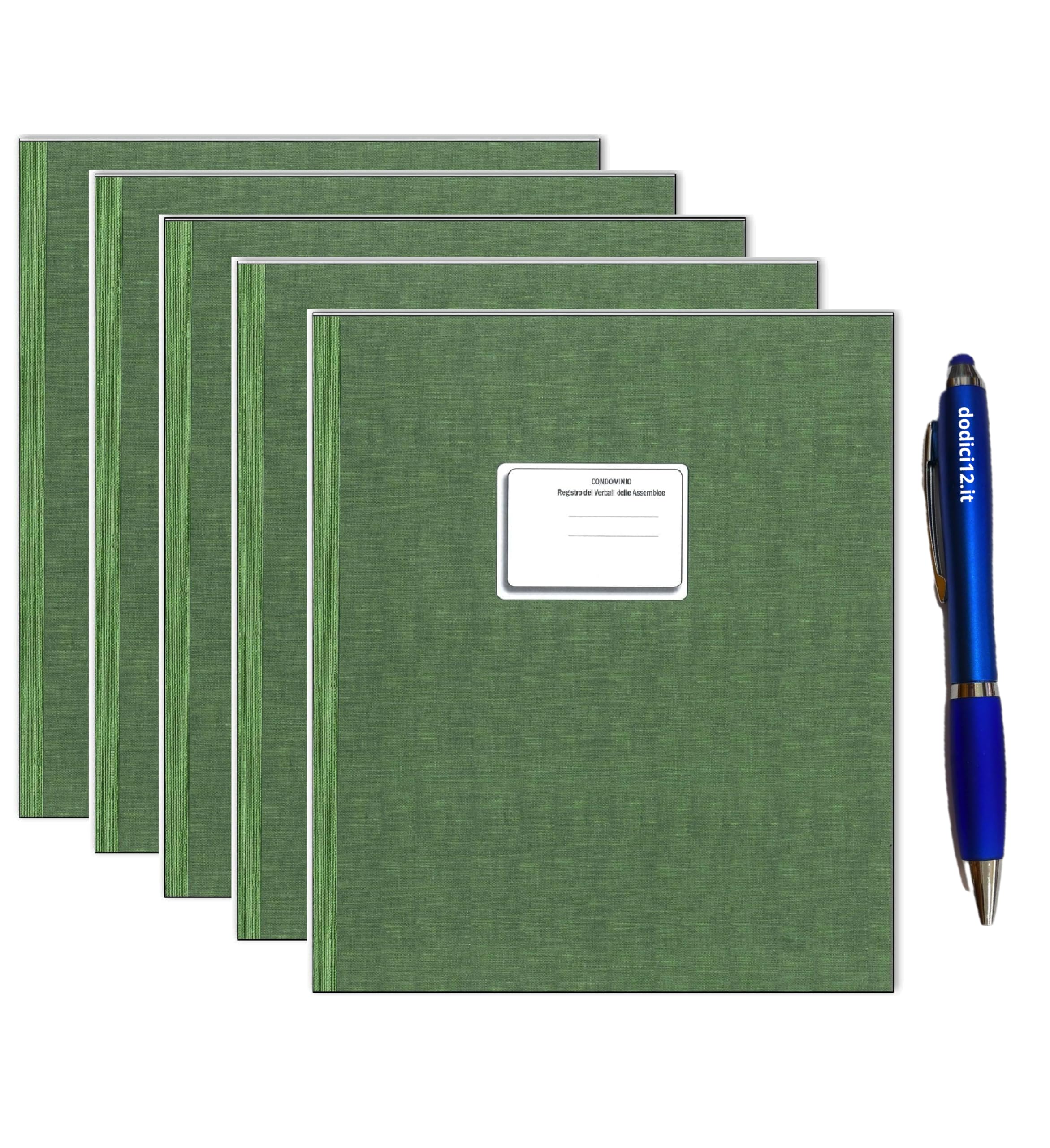 Registro Verbali Assemblee Condominio - Libro Verbali Condominiali Uso Professionale con Copertina Cartonata Rigida per Archiviazione e Amministratori - CON PENNA TOUCH OMAGGIO Dodici12® (10)