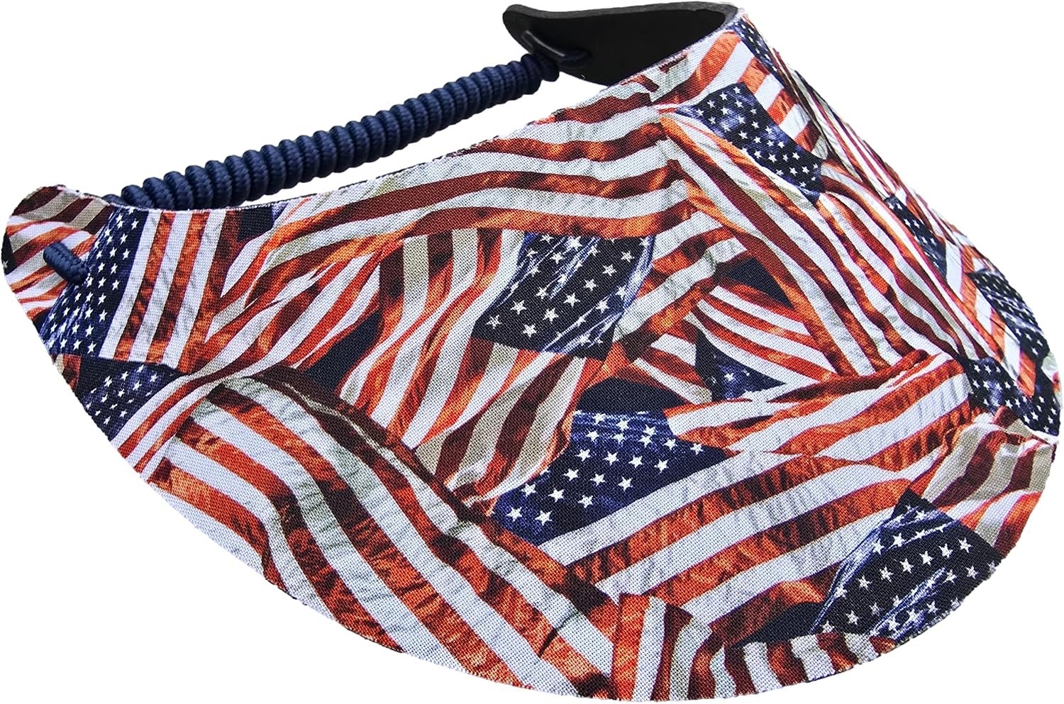 Women's Patriotic Design Lightweight Packable Foam Visor for Sun Protection & Outdoor Activities