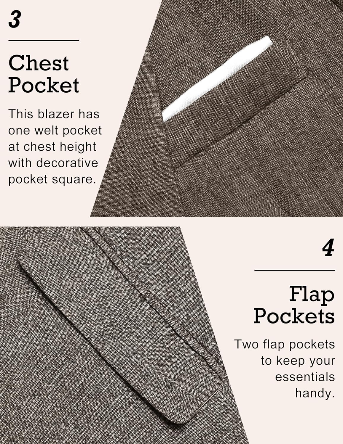 COOFANDY Men's Blazer Casual Sport Coats Slim Fit One Button Suit Jacket Lightweight Sports Jacket - Image 4