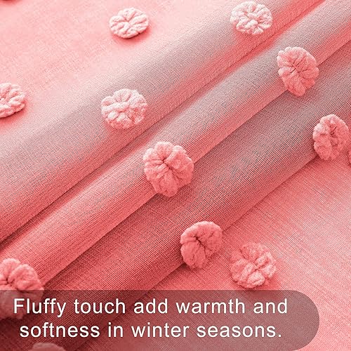 Miniatura 3 de KOUFALL Pom Pom Cortinas transparentes de puntos